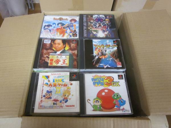 ☆中古PSソフト 100サイズの段ボールセット E ジャンク品☆