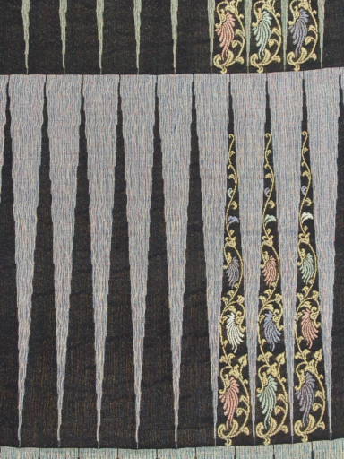 高級 正絹 袋帯 すくい織 正倉院名物裂 モダンで抽象的な柄 .l3