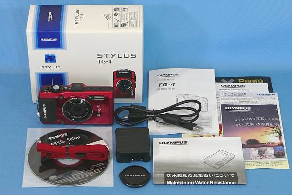 TG-4 Tough STYLUS OLYMPUS オリンパス レッド Olympus - | デジタル