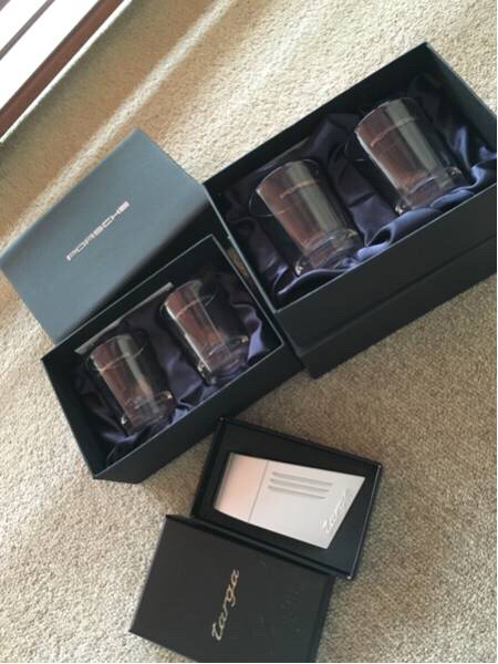 ポルシェ ショットグラス＆targa栓抜き