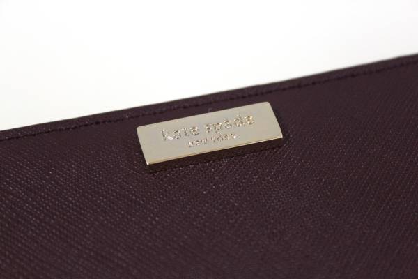【新品】ワイン色サフィアーノレザー ケイトスペード 長財布/s28