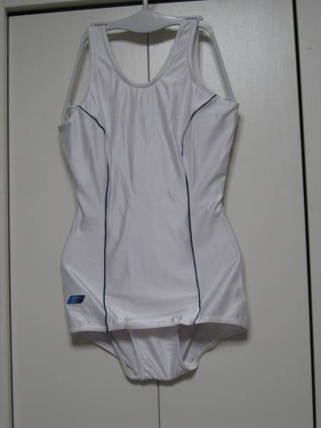 トップエース クラレ KK-77 旧型スクール水着 白+紺 新品 LL