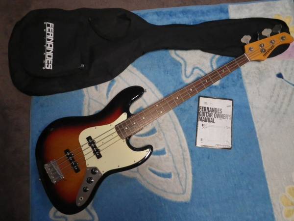 FERNANDES ジャズベ RJB-380 サンバースト ソフトケース付き
