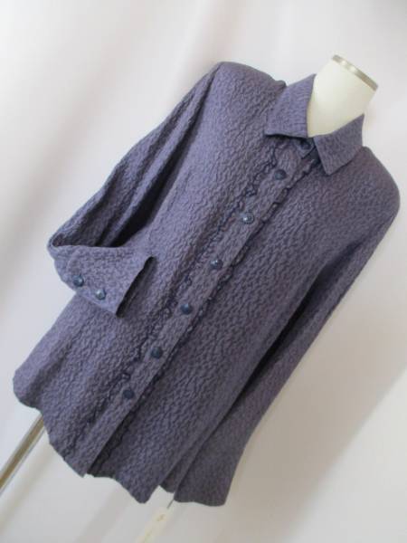 新品 41040円 イグレック ブラウス13~15号 優美♪シルク★日本製