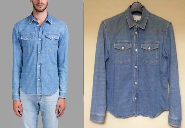 美品■タグ有■MaisonMargiela 15ss■44slim■デニムシャツ■c86