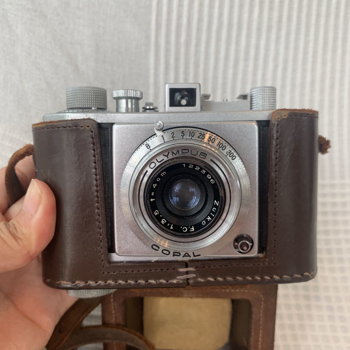 OLYMPUS35 フィルムカメラ 昭和レトロ 皮ケース付き レンズ付き 稀少