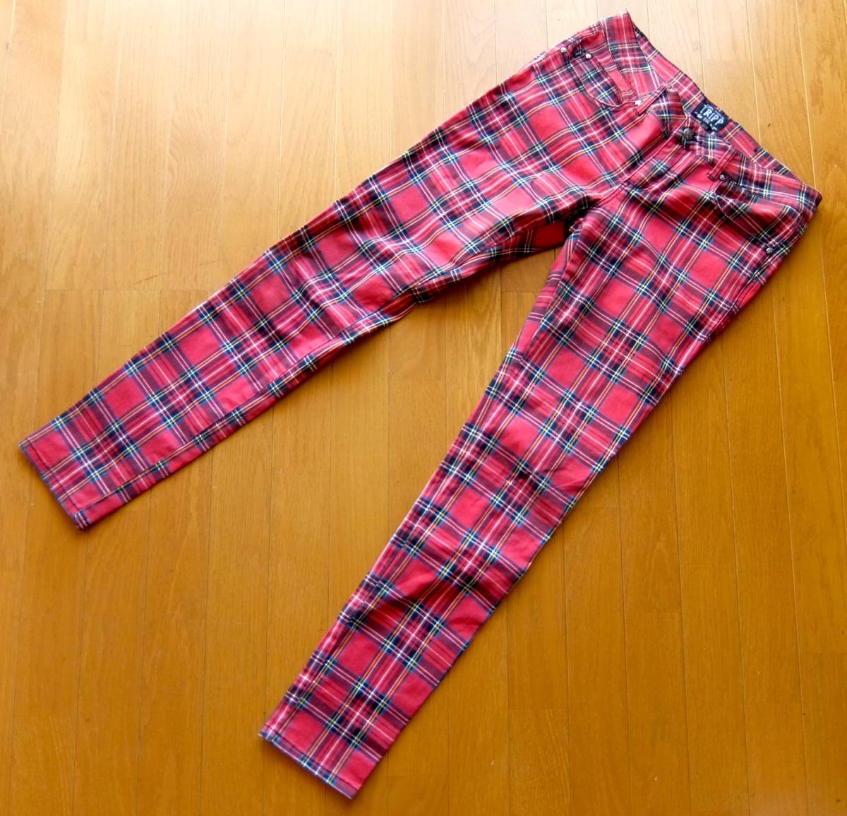 Tripp nyc スキニーパンツ 赤チェック ズボン TRIPP NYC トリップ