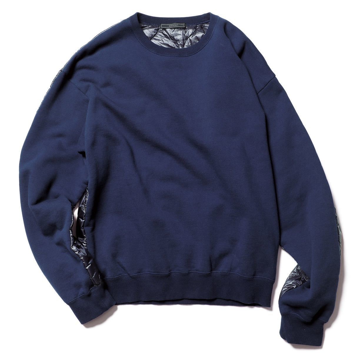 極美品 SOPHNET. SOPH-202044 BACK QUILTING CREWNECK CUT&SEWN ソフ 