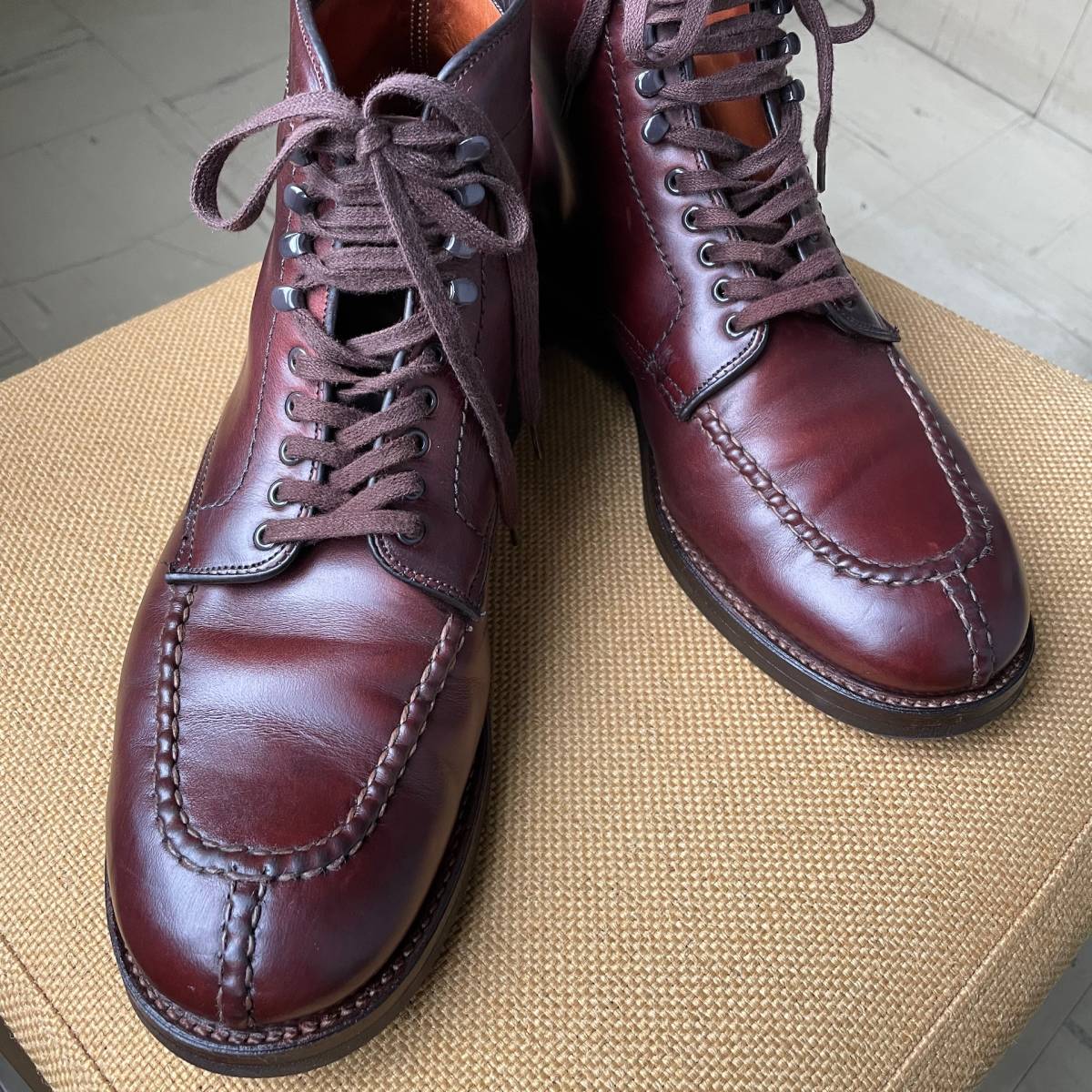 【美品】Alden タンカーブーツ US8.5 45407H クロムエクセルレザー ビブラムソール交換済み USA オールデン DRESSTERIOR