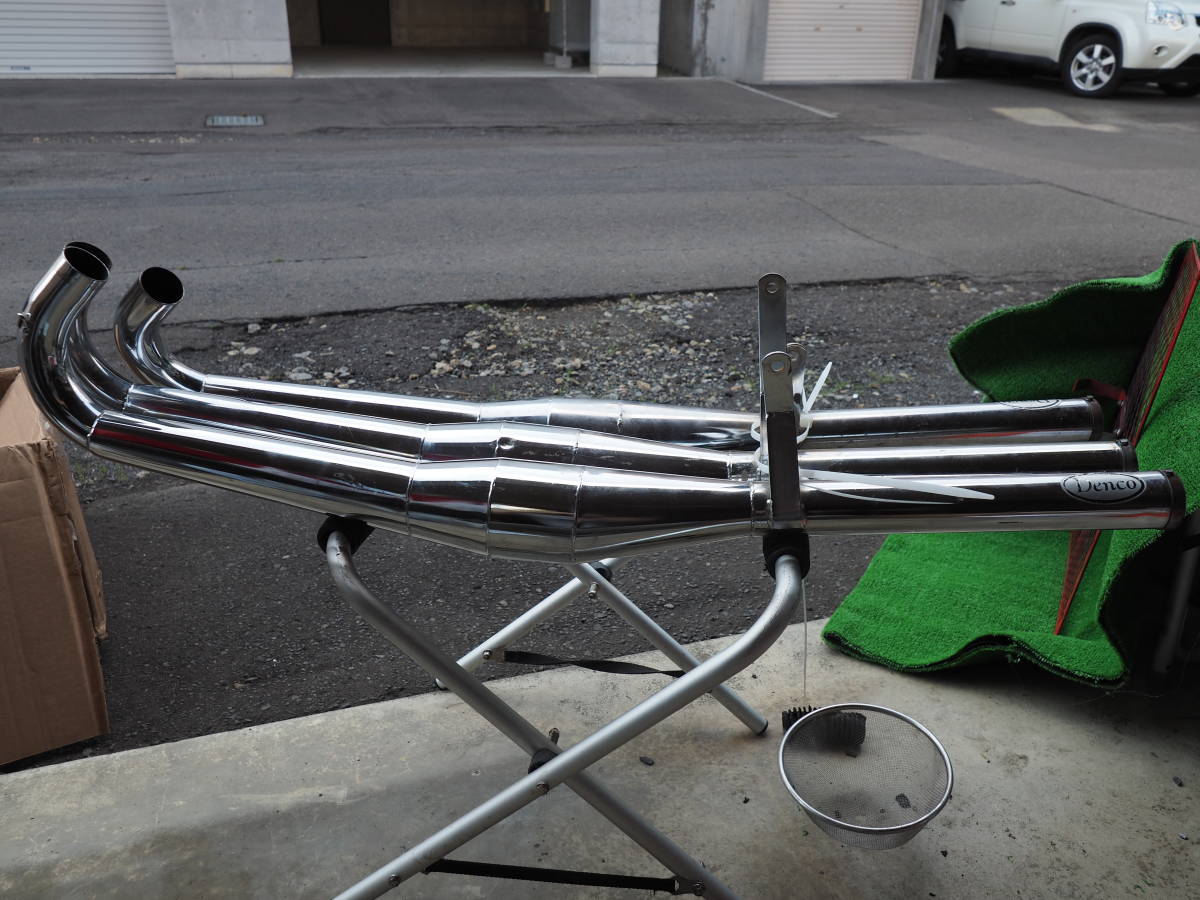 ★彡 レア！本物！マッハ 350SS S2 250SS S1 KH250 DENCO デンコーチャンバー メッキ 中古 美品 