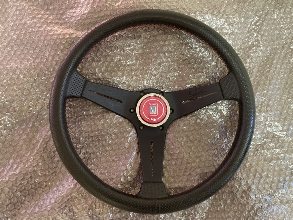 【人気，限定セール】 限定70本 ドリフト天国 コラボ ピンクステッチ ナルディ NARDI 34&phi; ディープコーン ステアリング スポーツタイプラリー FET ドリ天(ステアリング、ハンドル本体)｜売買されたオークション情 ステアリング、ハンドル本体