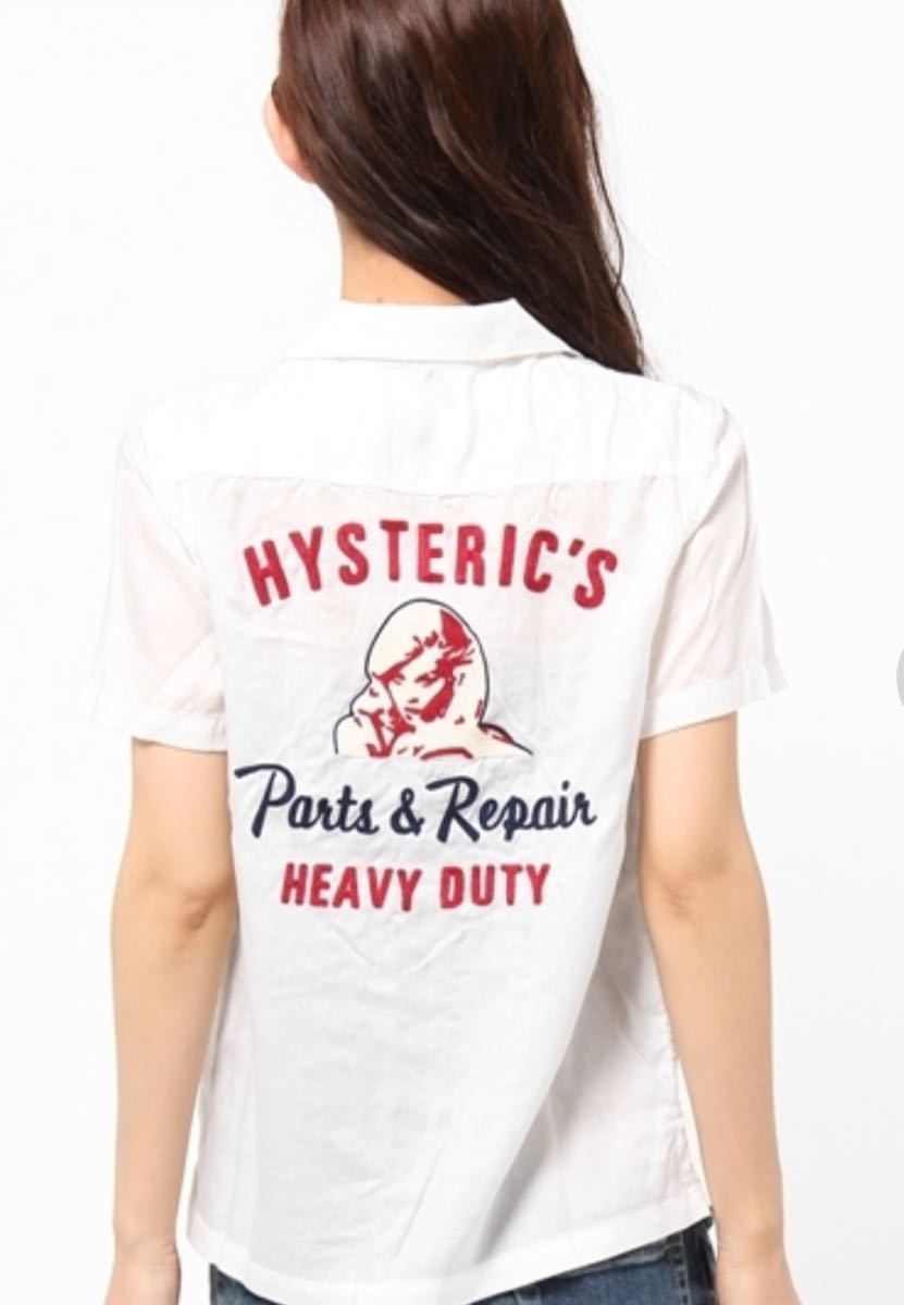 定価21，780円　HYSTERIC GLAMOUR ヒステリックグラマー　HEAVY DUTY刺繍 刺繍　ワッペン ガール柄 半袖ボーリングSH  羽織 シャツ　NO.22111