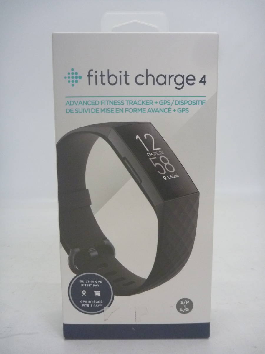 K4561 fitbit charge4 ブラック FB417BKBK-JP 中古 スマートウォッチ 菅178