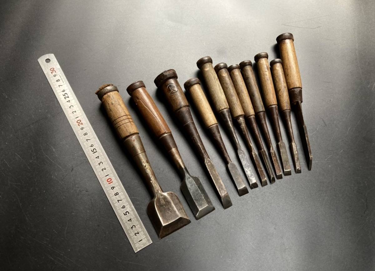 【兎】本職用！鑿10種　在銘（職人丸鑿ちょうな匠宮大工DIY/棟梁/大工道具/鉋/のみ_4