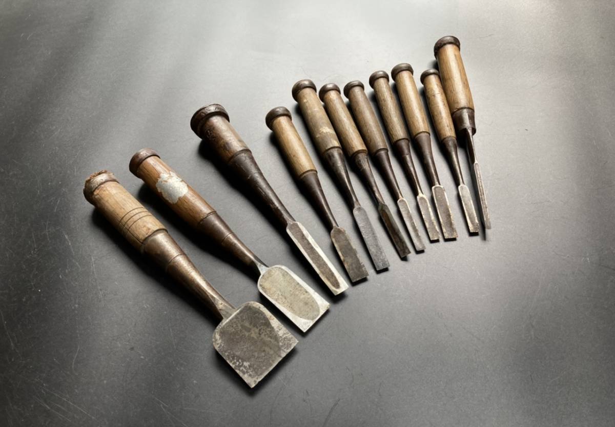 【兎】本職用！鑿10種　在銘（職人丸鑿ちょうな匠宮大工DIY/棟梁/大工道具/鉋/のみ_9