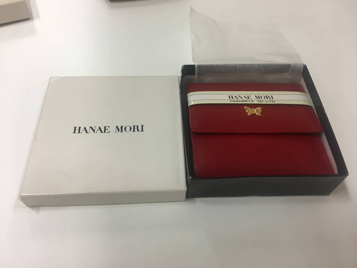 259 財布 レディース HANAE MORI ハナエモリ 森英恵 本革 財布 蝶
