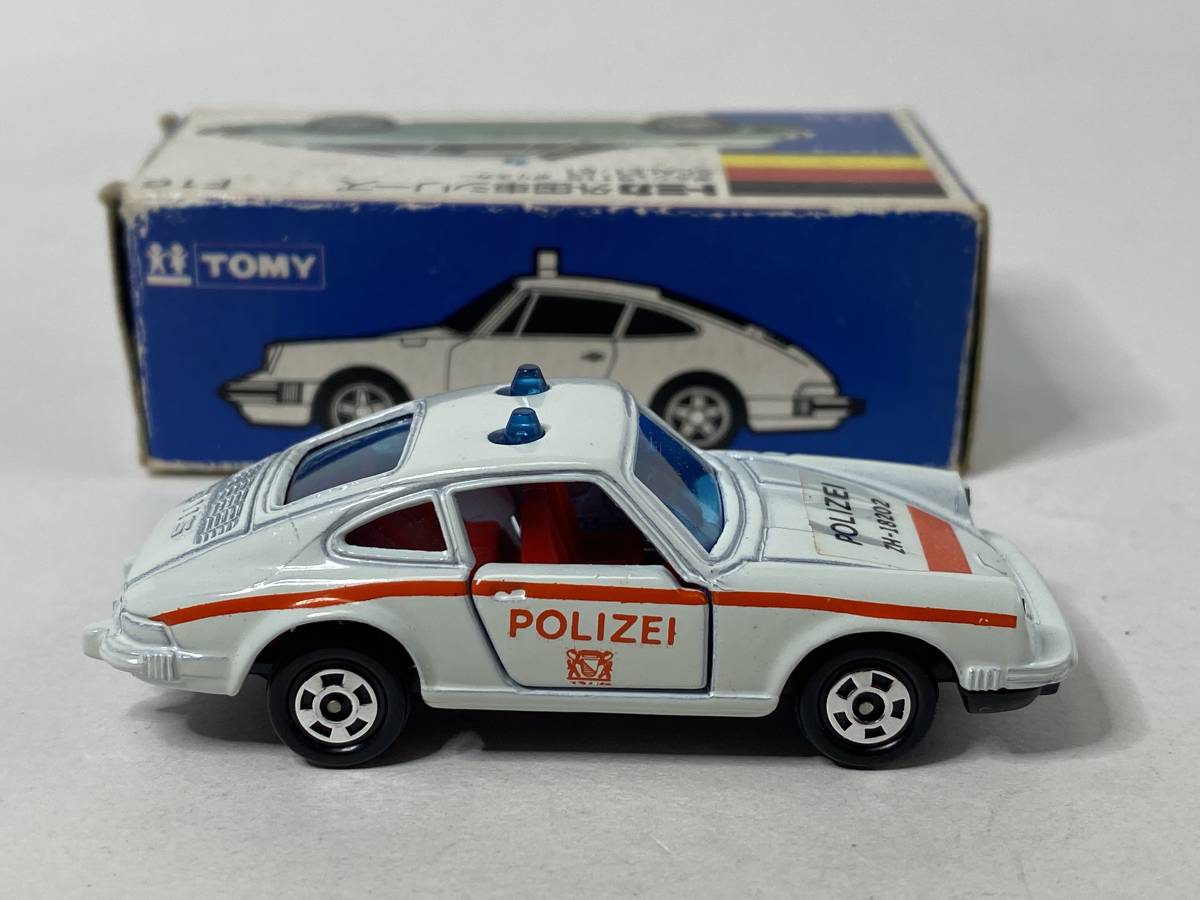 ポリスカー ポルシェ911S トミカ F16 ポルシェ - 青箱 ギフト98 トミカ