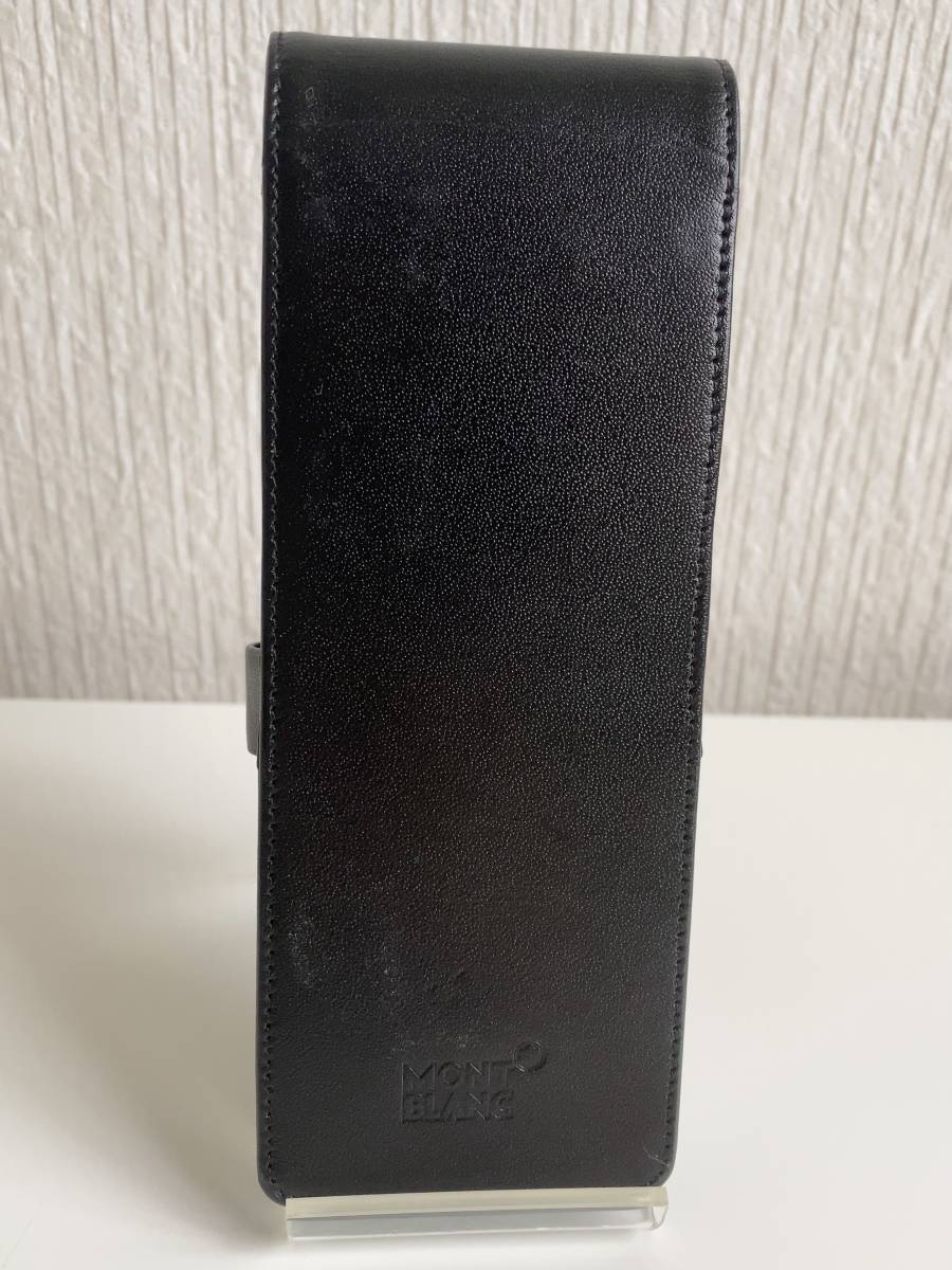 ☆モンブラン/ MONTBLANC ペンケース ◇ ブラック/ 黒 レザー 本革