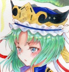 手描きイラスト 東方 四季映姫・ヤマザナドゥ 手描きイラスト⁄東方