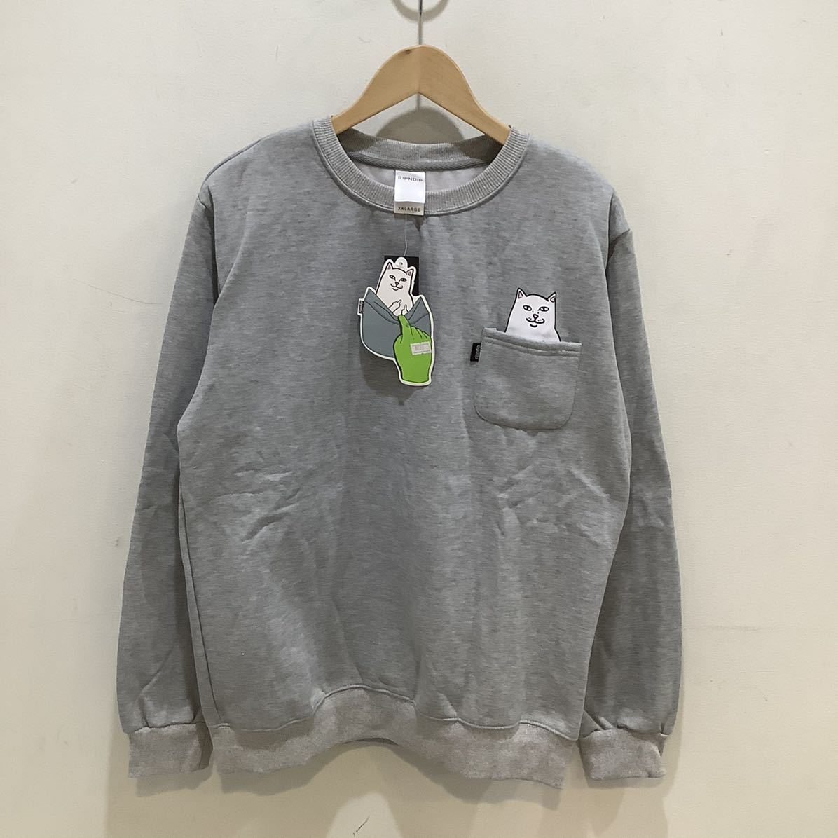 大得価，SALE RIPNDIP リップンディップ スウェットシャツ グレー サイズXXL 523307(XLサイズ以上)｜売買されたオークション情報、yahooの商品情報をアーカイブ公開 - オークファン XLサイズ以上
