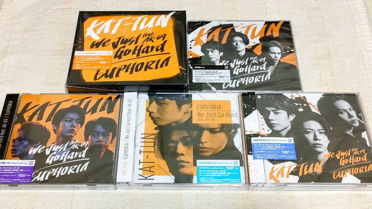 送料無料，人気SALE KAT-TUN We Just Go Hard feat. AK-69 / EUPHORIA FC限定盤 初回限定盤 1 2 3 通常盤 セット CD+Blu-ray 最新シングル(KAT-TUN)｜売買されたオークション情報、yahooの商品情報をアーカイブ公開 - オークファン か行