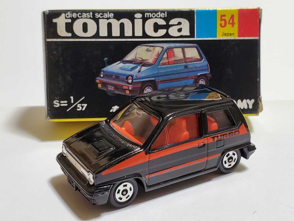 トミカ 黒箱 54-4-2 ホンダ シティ ターボ「TURBO」オレンジタンポ