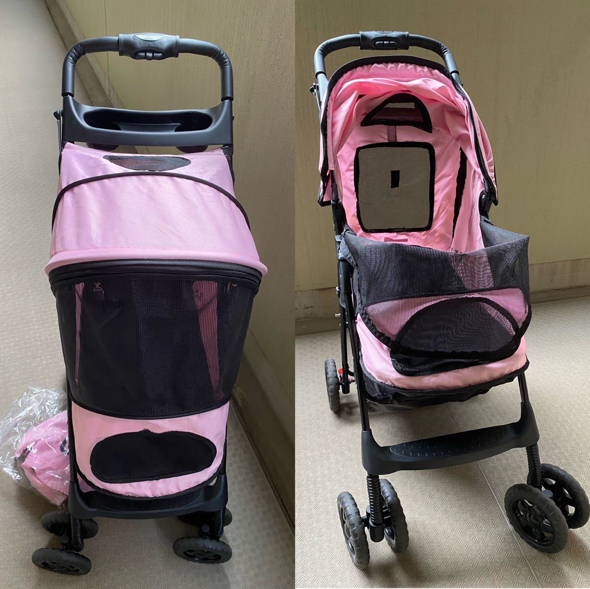 送料込み 中古超美品 Pet Gear ペットギア ペットカート ピンク 小型犬 