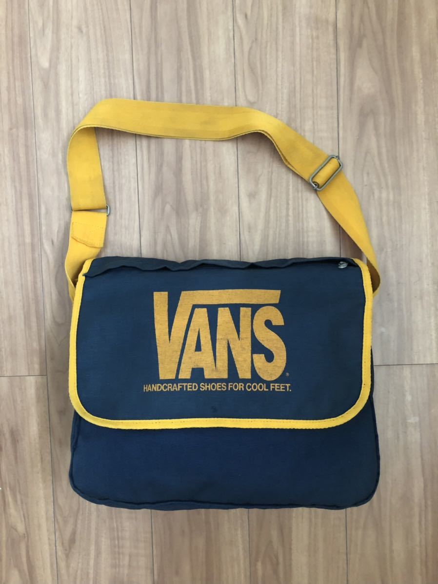 VANS 90s ショルダーバッグ VINTAGE - BAG ネイビー USA製の USA製