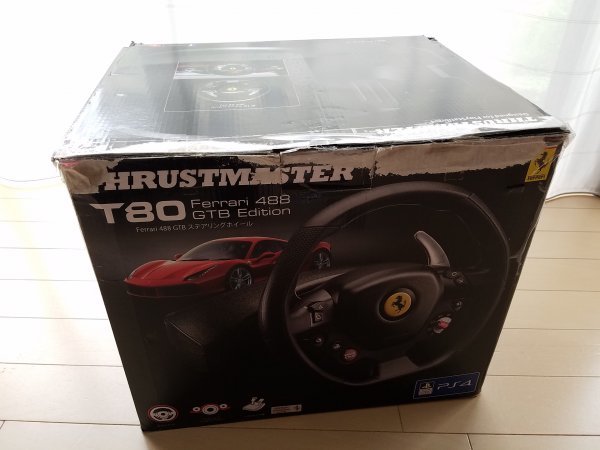 Thrustmaster スラストマスター T80 Ferrari 488 GTB Edition ステアリング コントローラー ジャンク