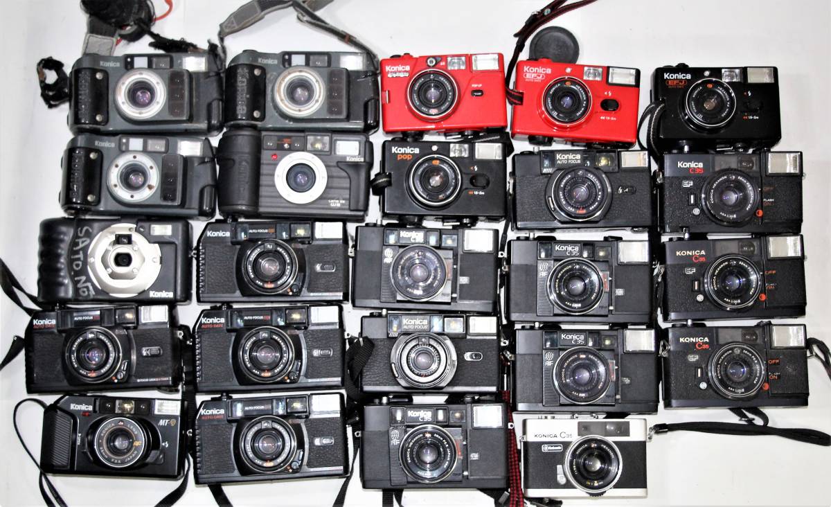 ★コンパクトフィルムカメラ まとめて★KONICA 現場監督 35WB EFJ C35 Flashimatic C35シリーズ等　ジャンク扱い まとめセット！ 91435 フィルムカメラ コンパクトカメラ