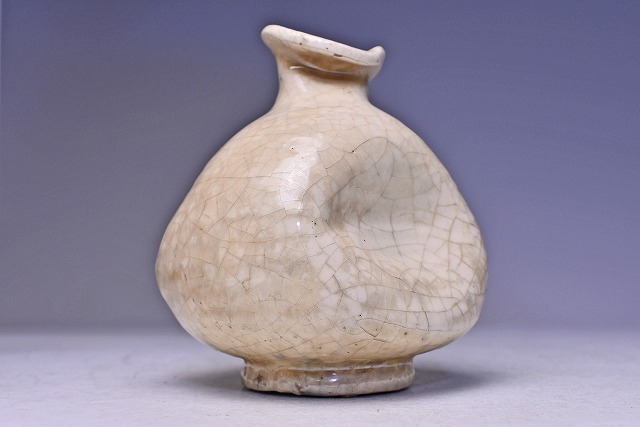 大野鈍阿 か 益田鈍翁 か ☆ 粉引手 酒次 ☆益田鈍翁：箱書 ☆ 酒器