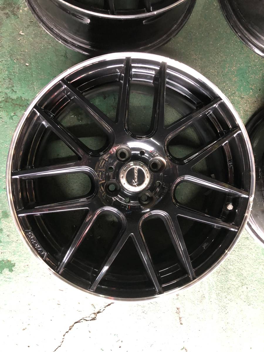 中古アルミホイール４本セット ホットスタッフXSPEED 17ｘ7.0ＪJ 100-4 +45