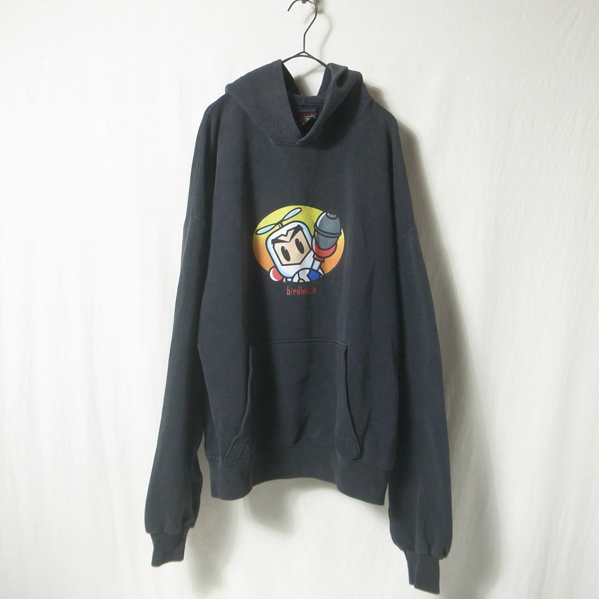 90s birdhouse ボンバーマン パロディ スウェット パーカー L / SK8 