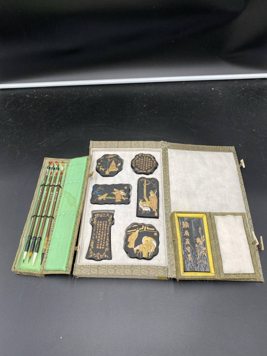 文房具・事務用品 中国墨 硯 筆 3点セット