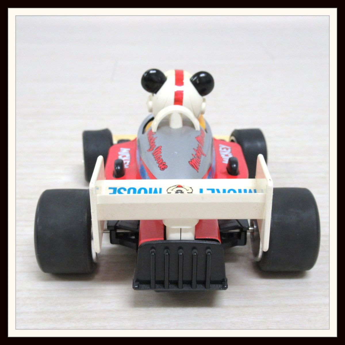 ミッキーマウス M1 レーシングカー レッド プルバックカー ブリキ