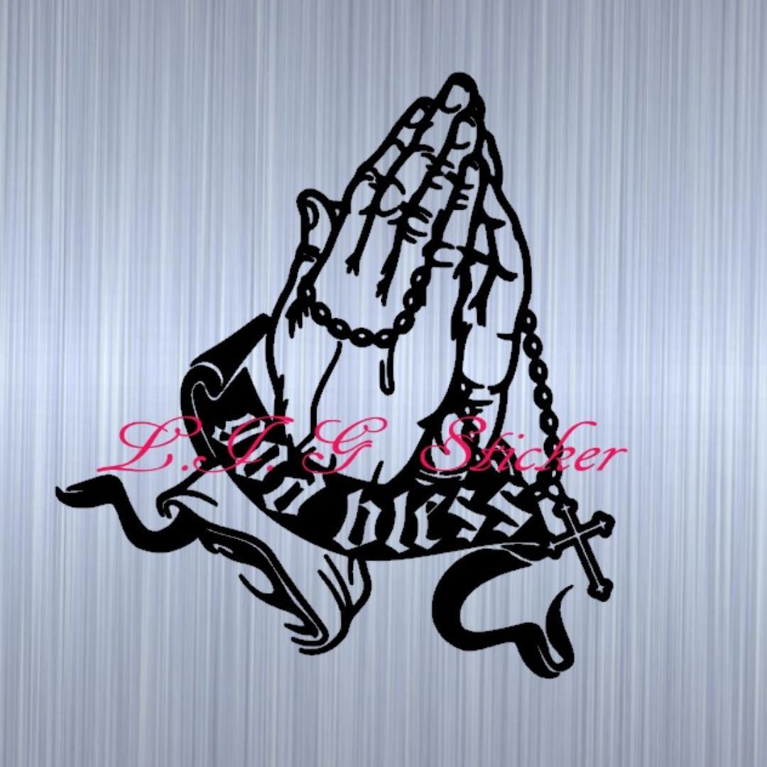 カッティング ステッカー プレイング ハンズ タトゥー Tattoo シール デカール 自動車 バイク スーツケース 祈り手 マリア キリスト ステッカー デカール 売買されたオークション情報 Yahooの商品情報をアーカイブ公開 オークファン Aucfan Com