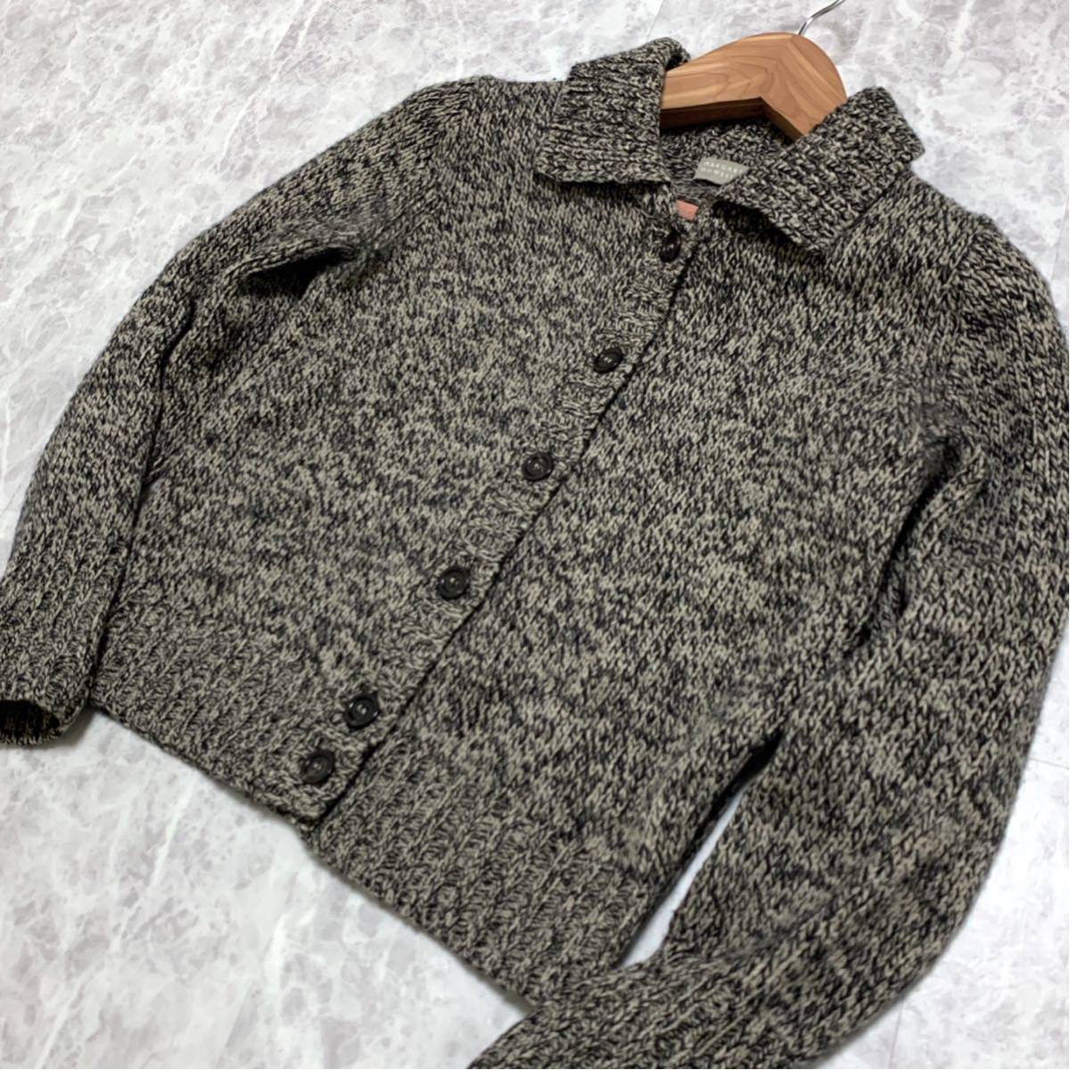 A * 日本製 '上質 ウール使用' MARGARET HOWELL マーガレットハウエル 高品質 WOOL ニット 長袖 カーディガン size2 レディース 婦人服
