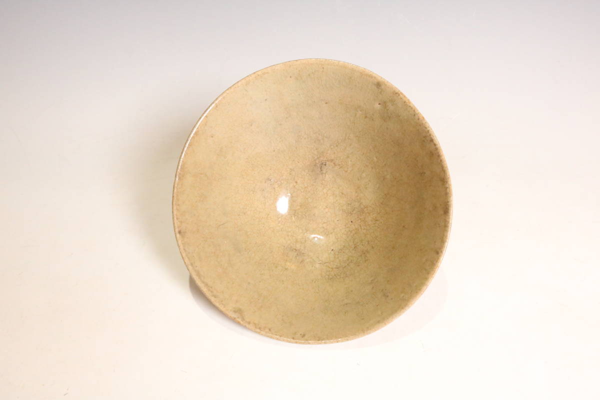 朝鮮古陶磁器 高麗青磁茶碗 李朝青磁茶碗 李朝時代（S053） 茶碗 李