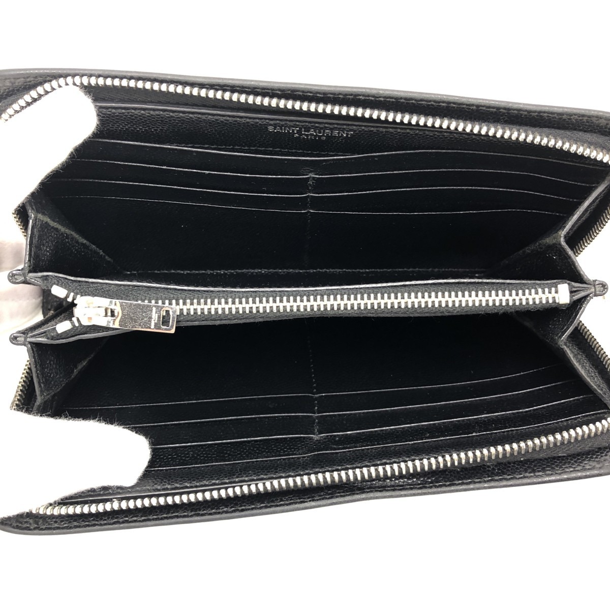 サンローラン SAINT LAURENT スタッズ ラウンドファスナー長財布 [02 