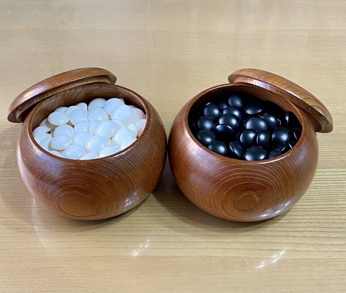 本蛤碁石 37号/那智黒石 花梨碁笥付（特大）囲碁 用品 【公式通販】