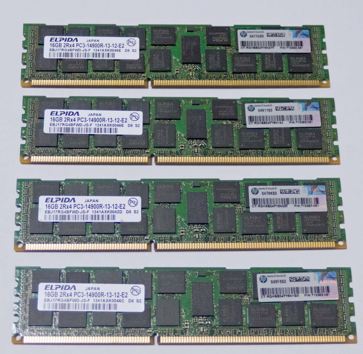 SAMSUNG DDR3 64GB メモリ 16GB × 4枚セット 4枚セットSAMSUNG
