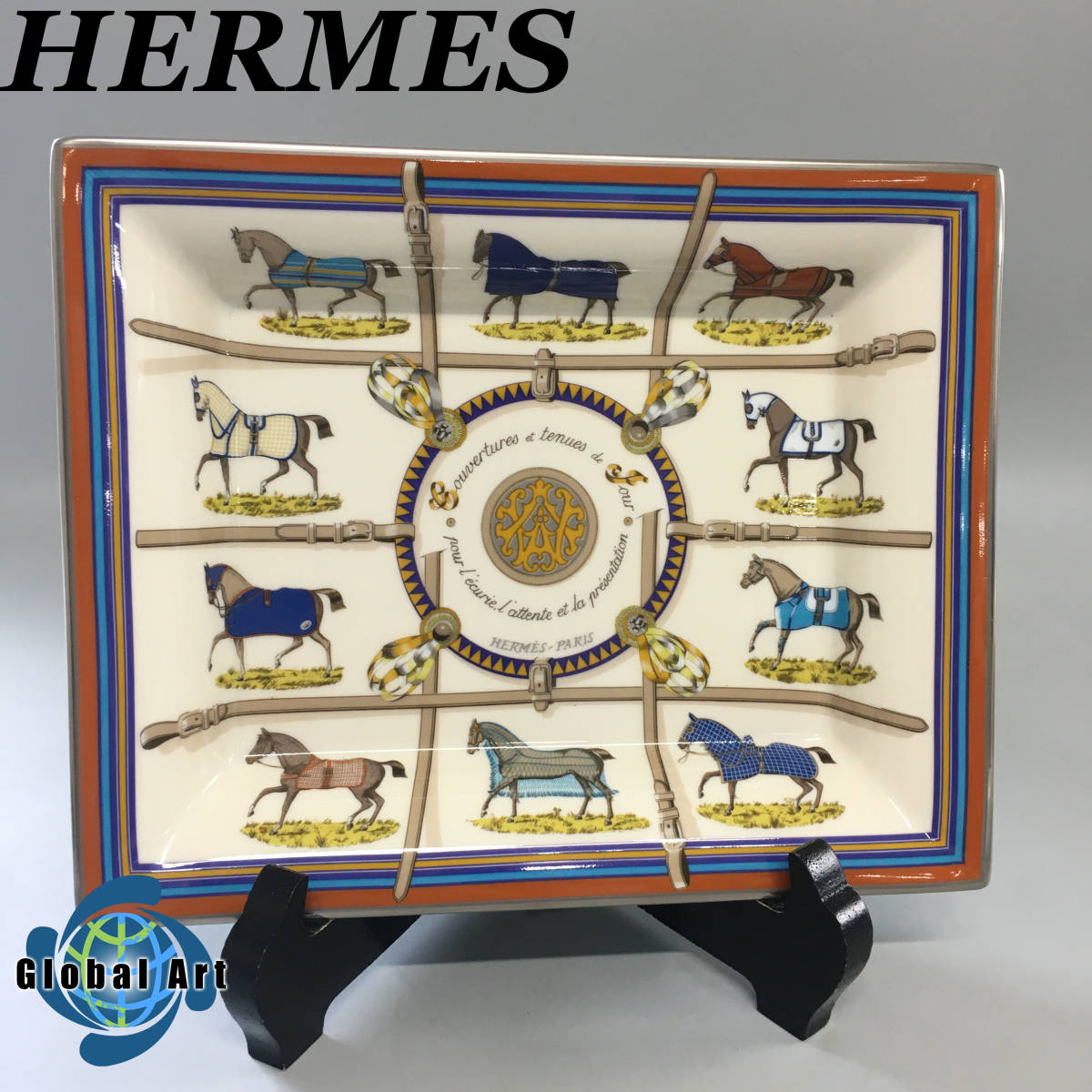 ☆B09444【未使用保管品】HERMES エルメス/スクエアプレート/ヴィド