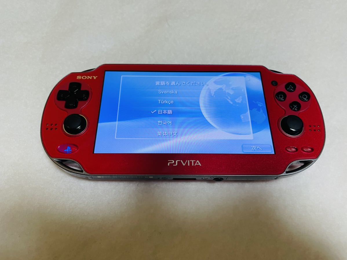 ☆新品同様 完品☆PlayStation Vita PCH-1000 ZA03 SONY コスミックレッド PS VITA 画面傷無し 動作良好 Vita PCH-1000 PS Select コズミック Excellent