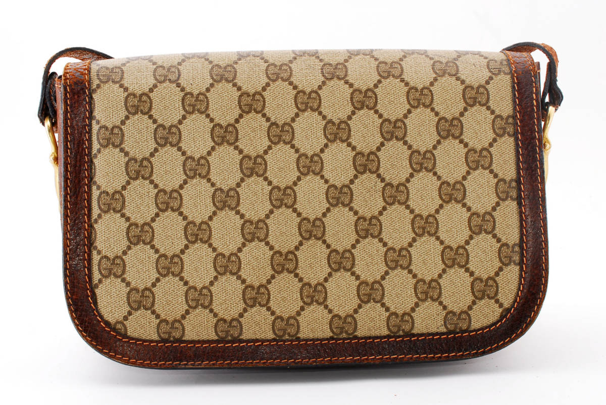 1円スタート】GUCCI グッチ オールドグッチ GGプラス PVC レザー 