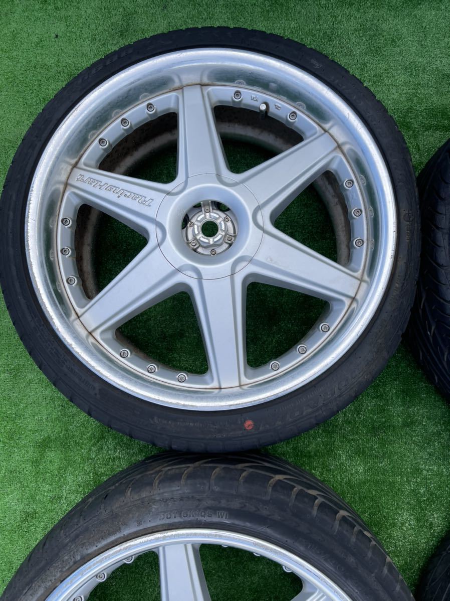 レーシングハート18インチ 8.5J+40 PCD:100/114.3 4穴 4本セットJDM 