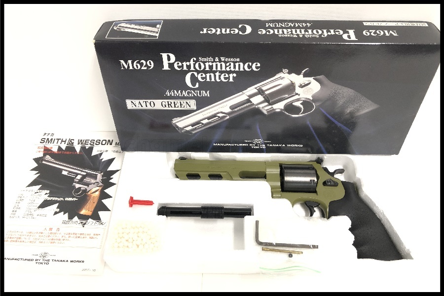 東京)タナカ S&W　M629　パフォーマンスセンター　NATO GREEN　ガスリボルバー S\u0026W M629 パフォーマンスセンター ガスガン 44マグナム Ver