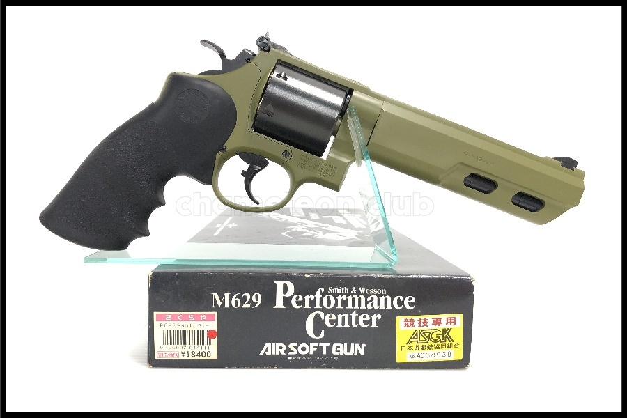 東京)タナカ S&W　M629　パフォーマンスセンター　NATO GREEN　ガスリボルバー S\u0026W M629 パフォーマンスセンター ガスガン 44マグナム Ver