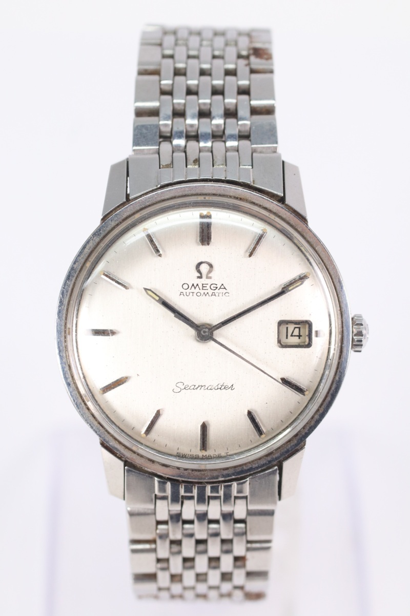 100%新品，大得価 OMEGA オメガ Seamaster シーマスター デイト 166.002 Cal.565 24石 自動巻き メンズ 腕時計 1477-N(シーマスター)｜売買されたオークション情報、yahooの商品情報をアーカイブ公開 - オークファン シーマスター