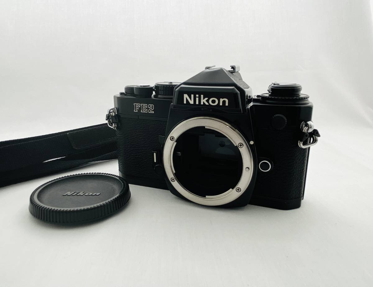 ★完動美品★ Nikon ニコン FE2 ブラック ボディ フィルムカメラ MF一眼レフ