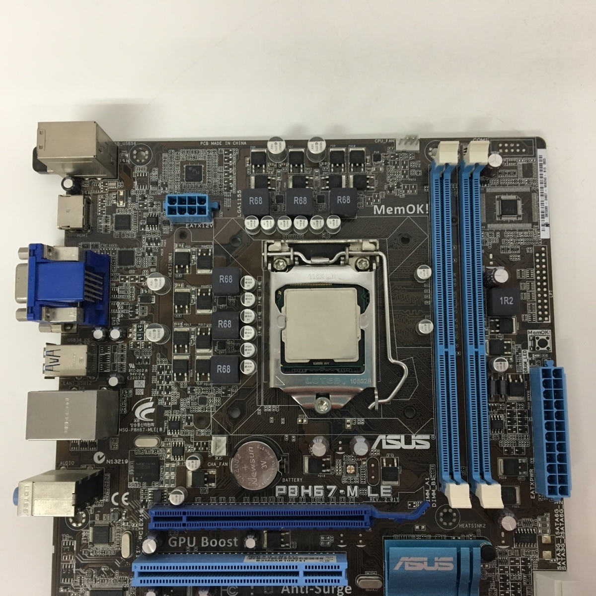 ☆動作品☆ Intel CPU Core i7-2600K 3.40GHz ＋ ASUS PBH67-M 